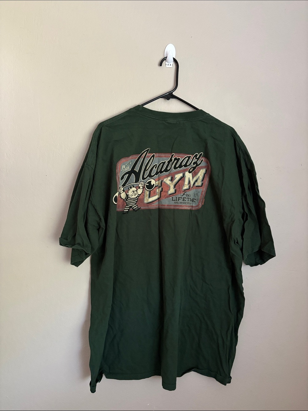Alcatraz Gym Dark Green Graphic Men's T-Shirt size XXXL